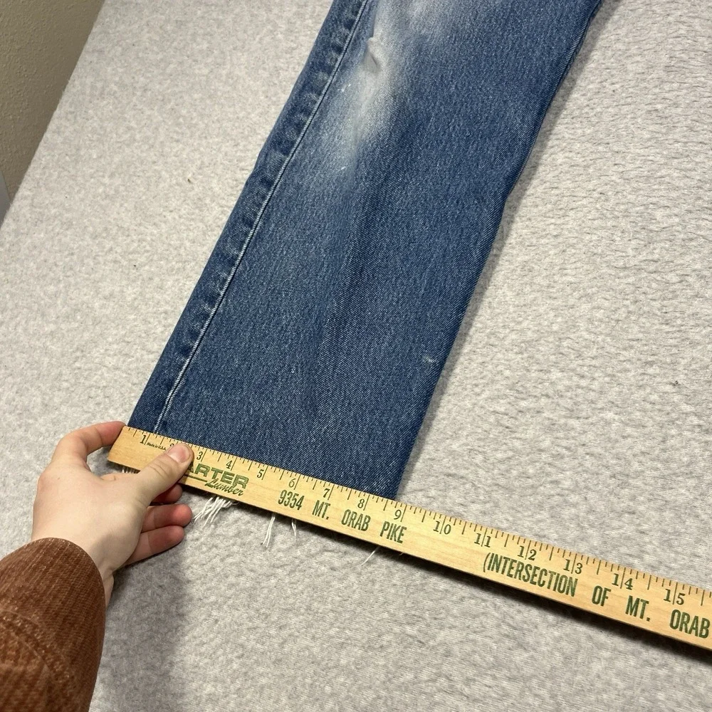 Vintage Levis Jeans Mens 34x28 Blue 501xx Straight Button Fly 90s Raw Hem Light